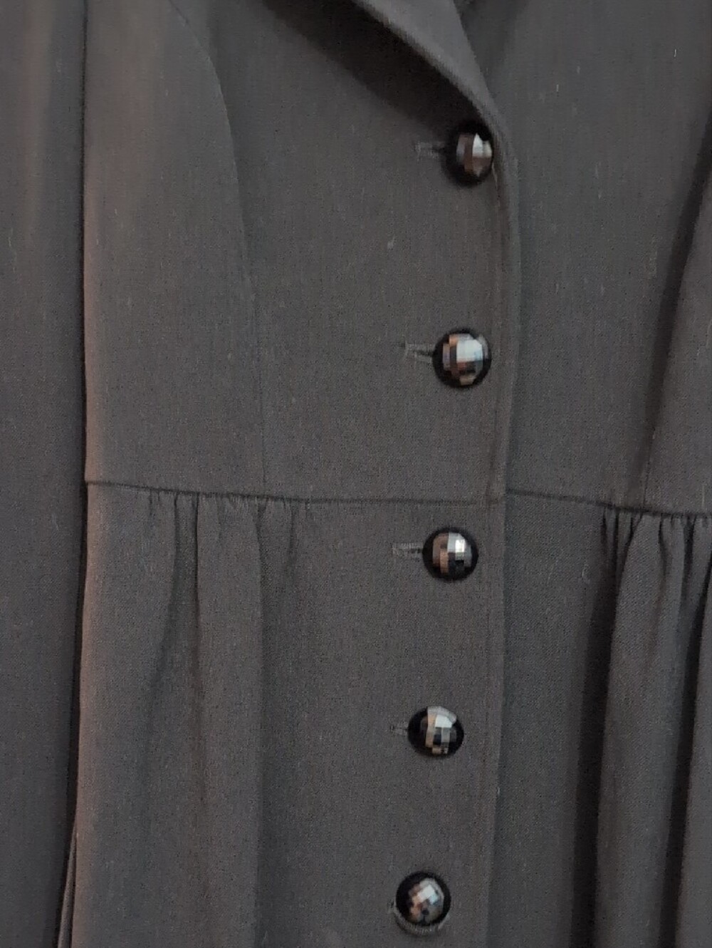Betsey Johnson Black Coat with Crochet Ruffles - Picture 15 of 16